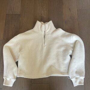 Aritzia Cozy Cream Quarter-Zip Pullover